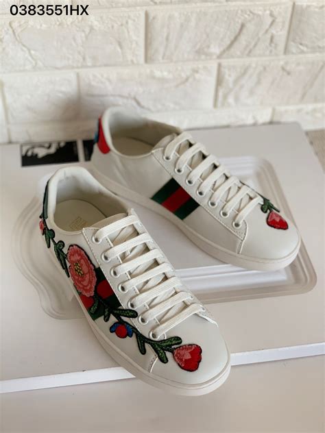 gucci sneakers embroidered flowers|Gucci ace sneakers women's.